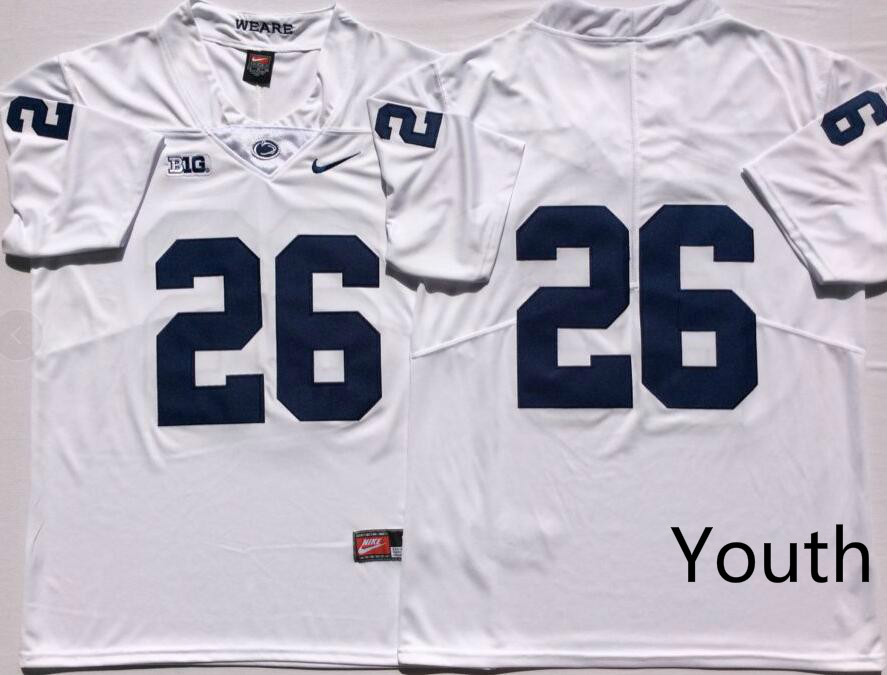 NCAA Youth Penn State Nittany Lions White 26 BARKLEY jerseys